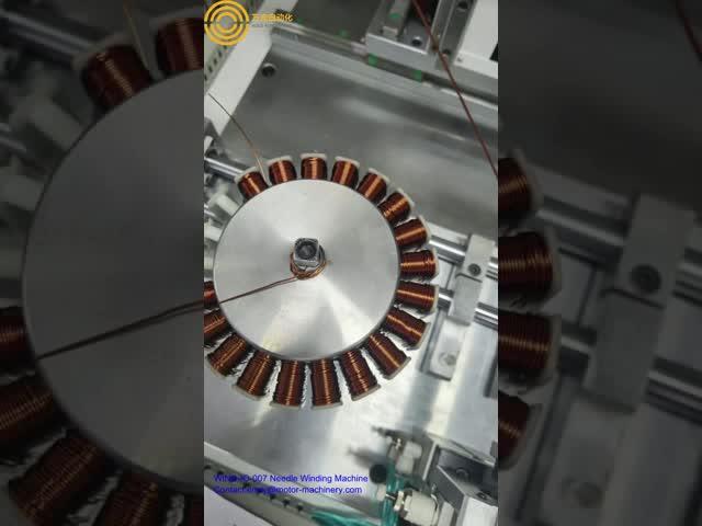 Needle winding machine for inner outside stator