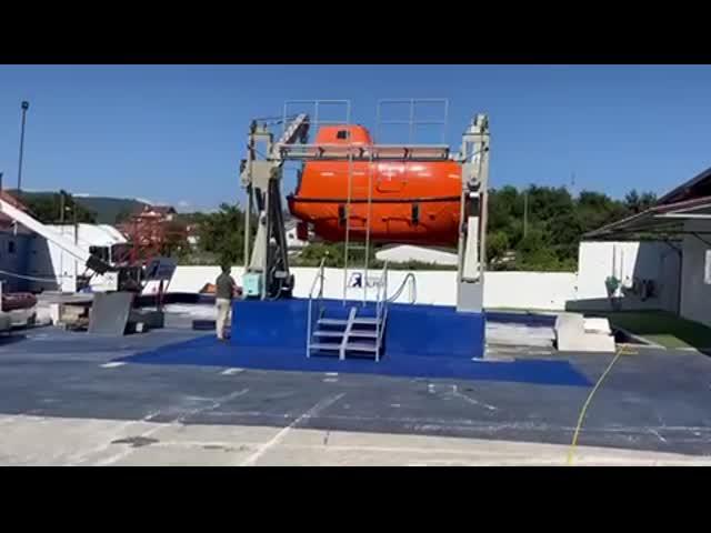 Totally Enclosed Lifeboat And Gravity Luffing Arm Type Davit