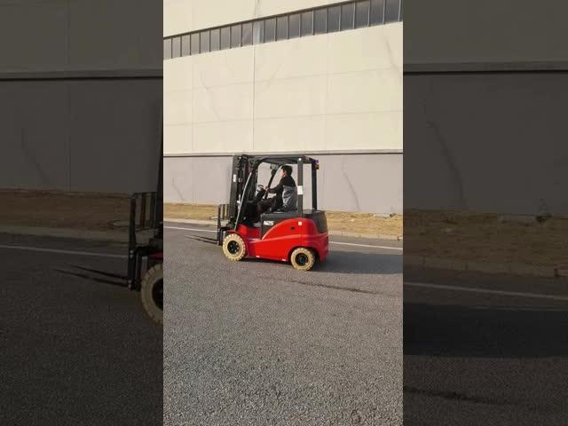 Electric four-way forklift